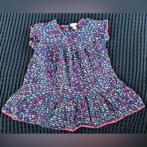 Vineyard vines for target girls whale logo short sleeve dress, navy pink, size 4